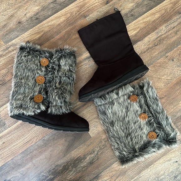 Muk Luks Shoes - Muk Luks Black Winter Boots